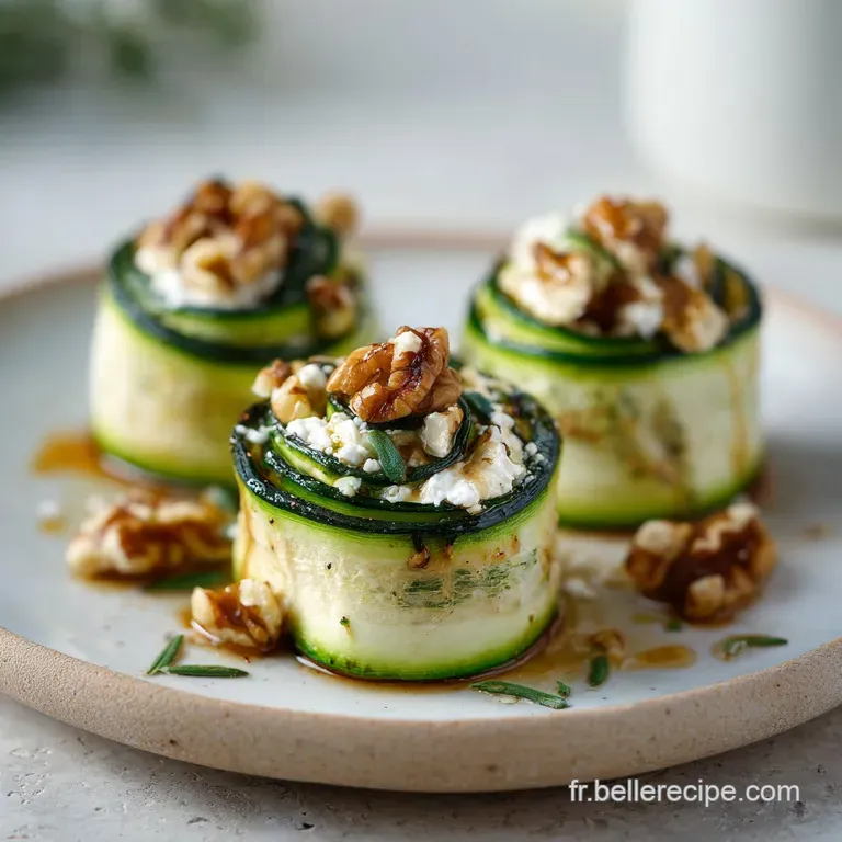 Roul&eacute;s de Courgettes au Ch&egrave;vre et Noix