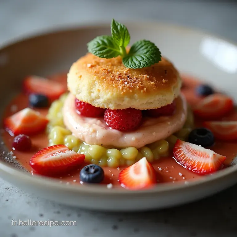 Le Soleil en Bouche Sabl&eacute; Breton Croustillant Cr&egrave;me Diplomate Vanill&eacute;e et Fruits Rouges de Saison