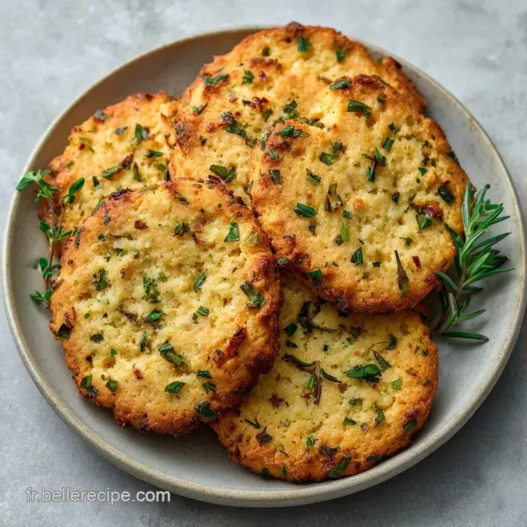 Biscuits beurr&eacute;s et dor&eacute;s dispos&eacute;s avec soin dans une assiette blanche, contrastant avec des touches de vert frais.