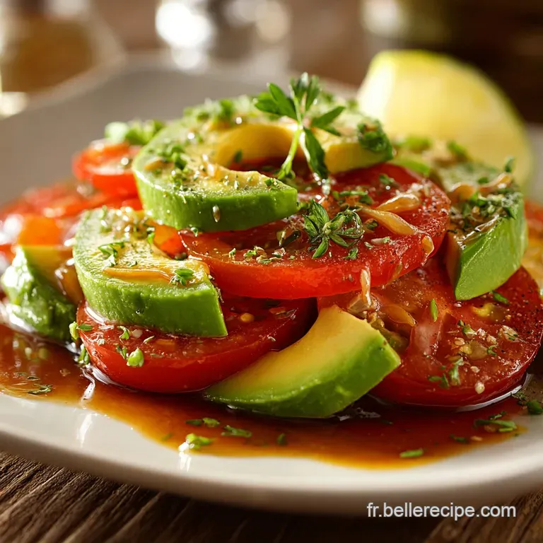Salade avocat langue et tomate L&Eacute;l&eacute;gance du terroir en 20 minutes chrono