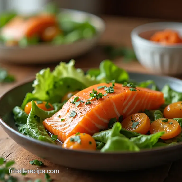 Salade Compos&eacute;e La Belle &Eacute;quilibre Au Saumon Grill&eacute; presentation