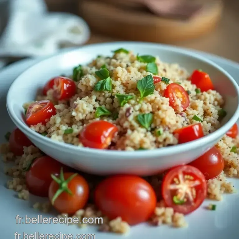 Salade Croquante De Quinoa &Agrave; La M&eacute;diterran&eacute;enne presentation