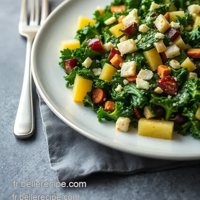 Salade De Chou Kale Revigorante Au Citron Et Parmesan presentation