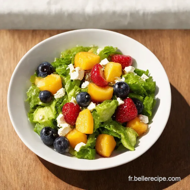 Salade de P&ecirc;ches et Fruits d&Eacute;t&eacute; Un &Eacute;clat de Fra&icirc;cheur