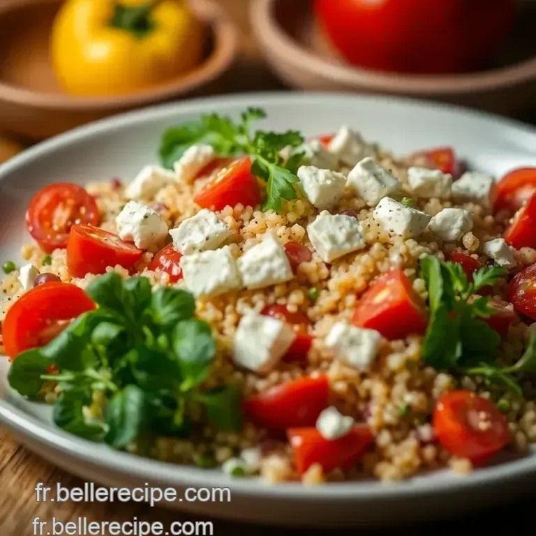 Salade De Quinoa Aux L&eacute;gumes D &eacute;t&eacute; Et Feta presentation