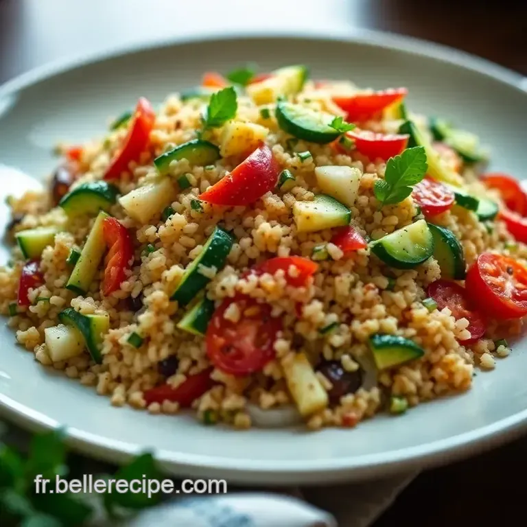 Salade De Quinoa Aux L&eacute;gumes Grill&eacute;s Et Vinaigrette Au Citron presentation
