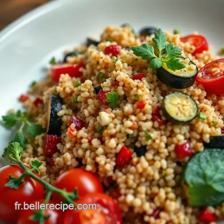 Salade De Quinoa Aux L&eacute;gumes Grill&eacute;s presentation