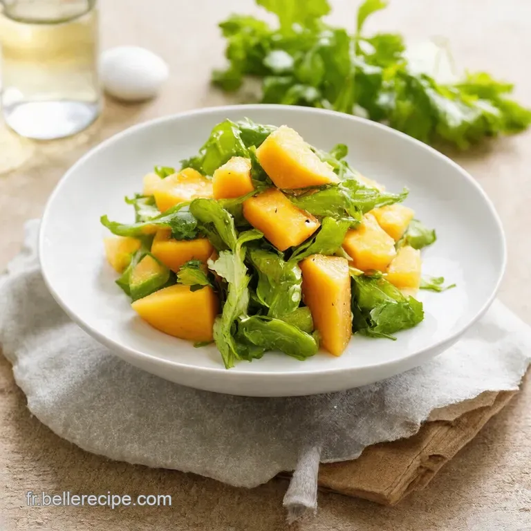 Salade d&Eacute;t&eacute; Rafra&icirc;chissante Melon Concombre et Crottin de Chavignol