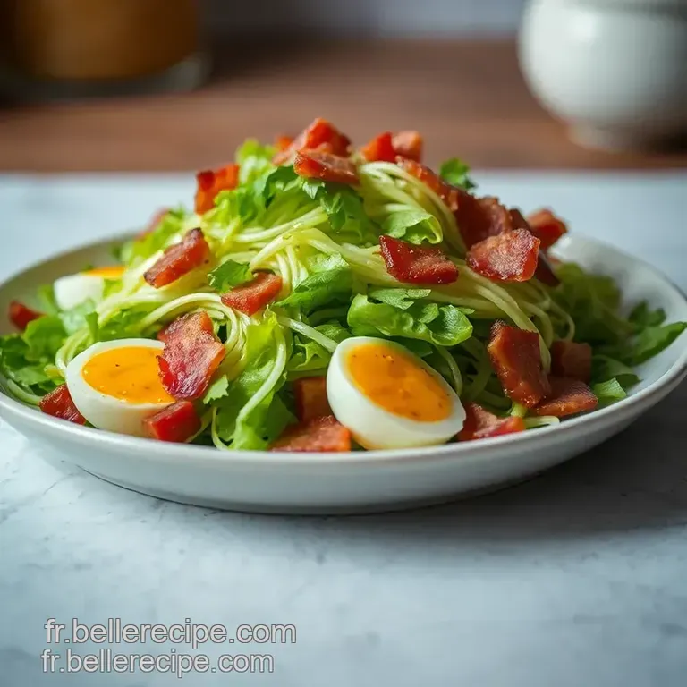 Salade Lyonnaise: Fris&eacute;e Aux Lardons Et Oeuf Poch&eacute; presentation