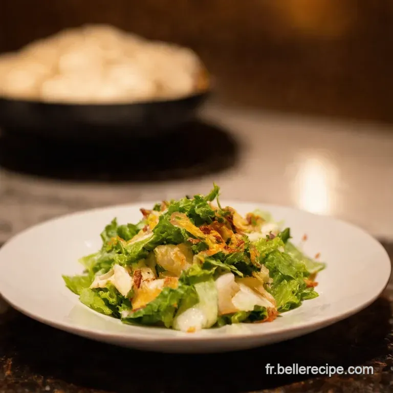 Salade Lyonnaise Minute Lentr&eacute;e Fran&ccedil;aise Facile presentation