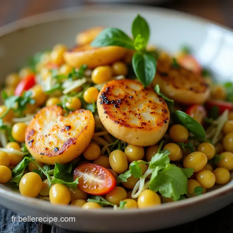 La Salade Grecque Compl&egrave;te Pois Chiches R&ocirc;tis et Vinaigrette Citronn&eacute;e au Romarin Frais