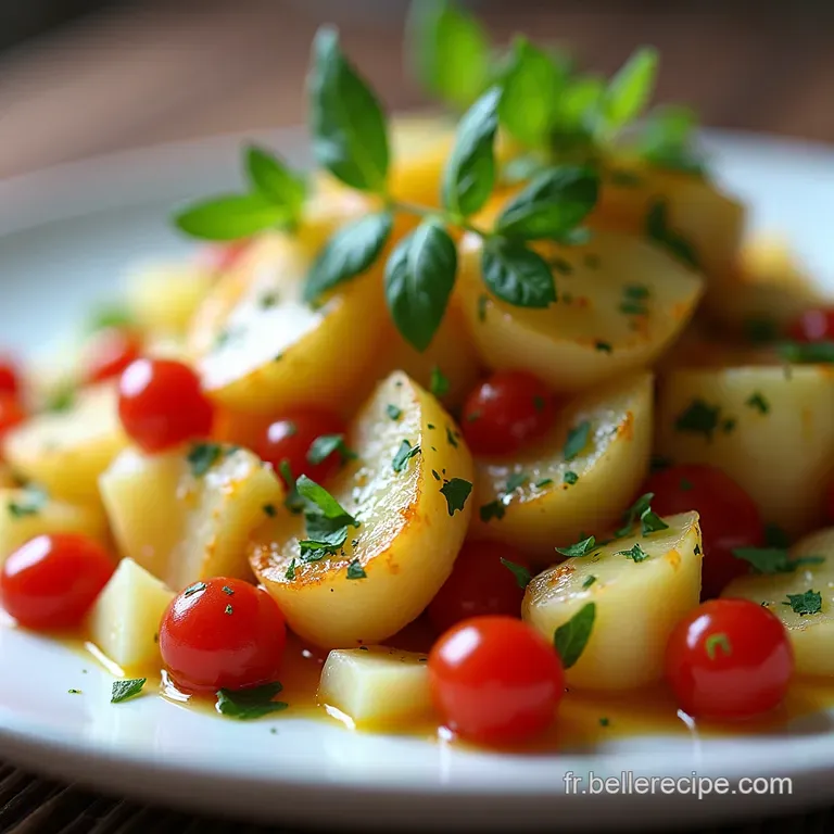 La Belle Ni&ccedil;oise D&eacute;structur&eacute;e Salade de Pommes de Terre Nouvelles Thon de Qualit&eacute; et Vinaigrette aux Herbes Citronn&eacute;es