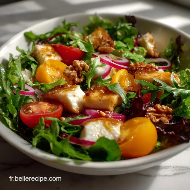 Recette de Salade Compos&eacute;e: Croquant et V&eacute;lout&eacute;