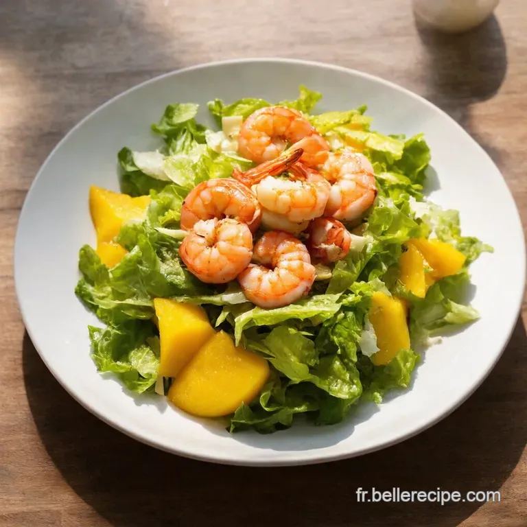 Salade Tha&iuml; aux Crevettes et &agrave; la Mangue