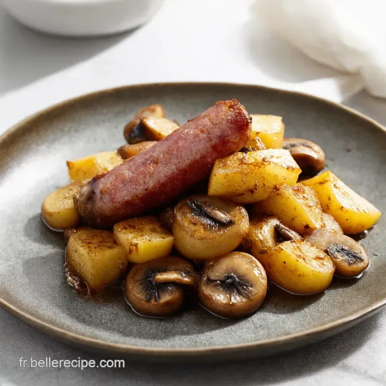 Saucisses Champignons et Pommes au Four