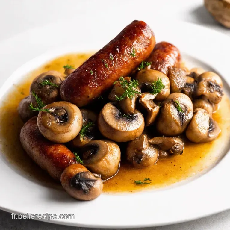 Saucisses R&ocirc;ties aux Champignons et Pommes de Terre