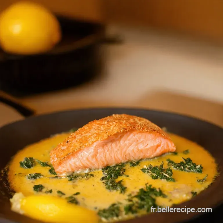 Saumon En Cro&ucirc;te Dherbes Fra&icirc;ches Et Citron presentation