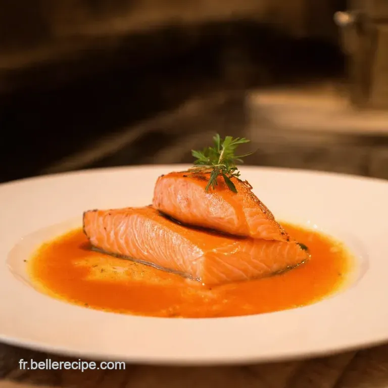 Saumon Fondant Aux Poireaux Cr&eacute;m&eacute;s presentation