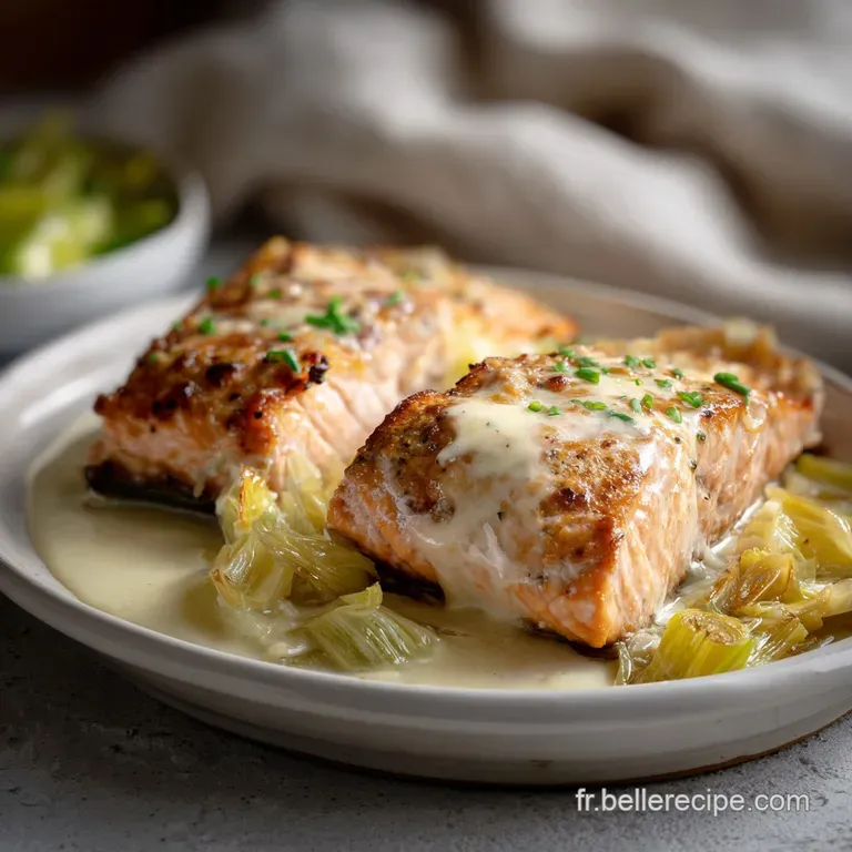 Recette Avec Saumon: Parmesan Croustillant et Poireaux Fondants