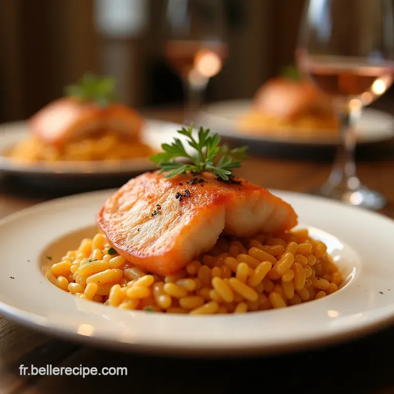 Le Parisbrest Du Risotto Saumon Ros&eacute; R&ocirc;ti Cr&eacute;m&eacute; Au Citron Et Aneth presentation