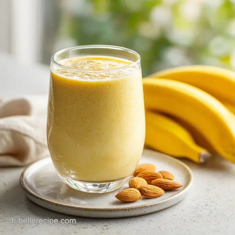 Smoothie Banane-Amande: Onctueux et &Eacute;quilibr&eacute;