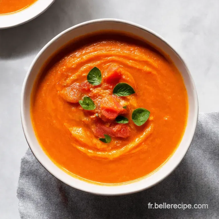 Soupe Cr&eacute;meuse &agrave; la Tomate R&ocirc;tie Fa&ccedil;on Proven&ccedil;ale