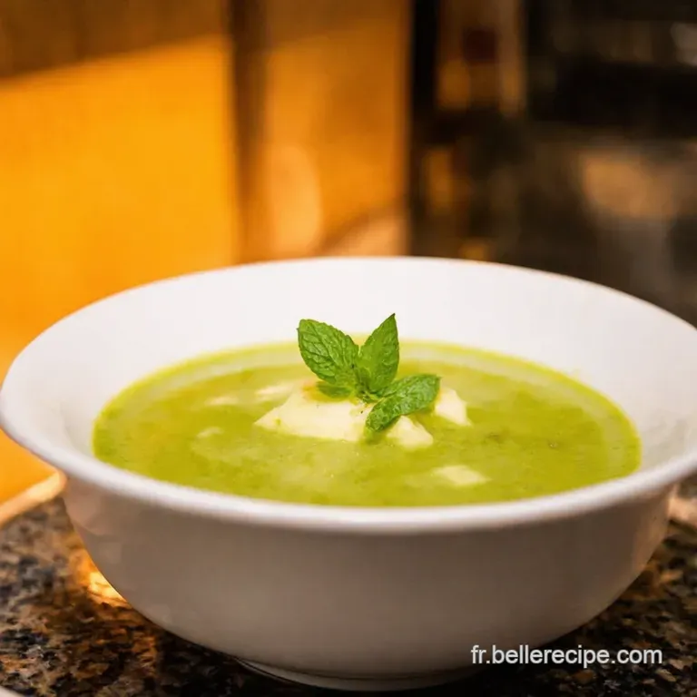 Soupe Froide Concombreyaourtmenthe presentation