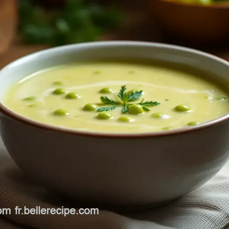Soupe Petit Pois : Velout&eacute; de Petits Pois Menthol&eacute;
