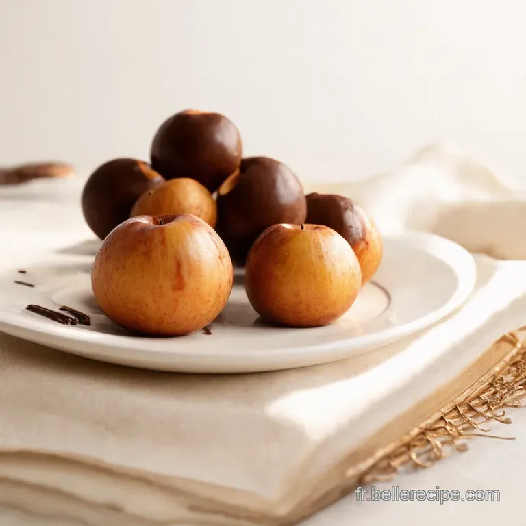 Sucettes de Pommes au Chocolat Croquant et Pralin&eacute;