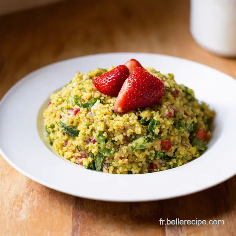 Taboul&eacute; Fraise Boulgour Une Salade Surprenante presentation