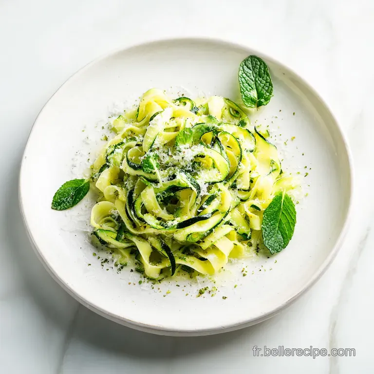 Tagliatelle De Courgette: Citronn&eacute;e et Aill&eacute;e