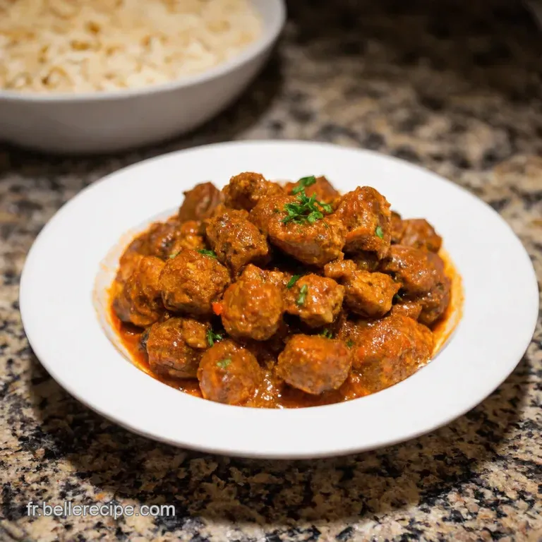 Tajine De Kefta Aux &OElig;ufs Poch&eacute;s Un D&eacute;lice Marocain presentation