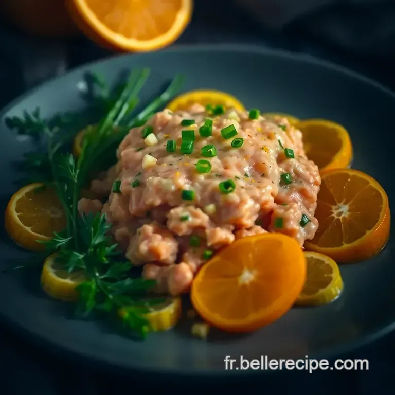 Tartare De Saumon Aux Agrumes presentation