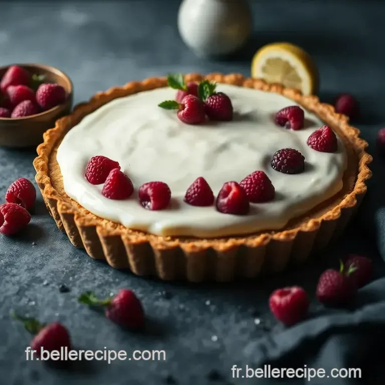 Tarte &Agrave; La Rhubarbe Et Cr&egrave;me P&acirc;tissi&egrave;re presentation