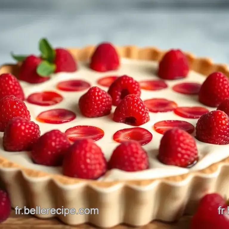 Tarte au Fromage Frais et aux Framboises