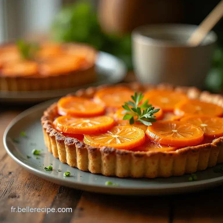 Tarte Aux Carottes Gourmande Noix Et &Eacute;pices Douces presentation