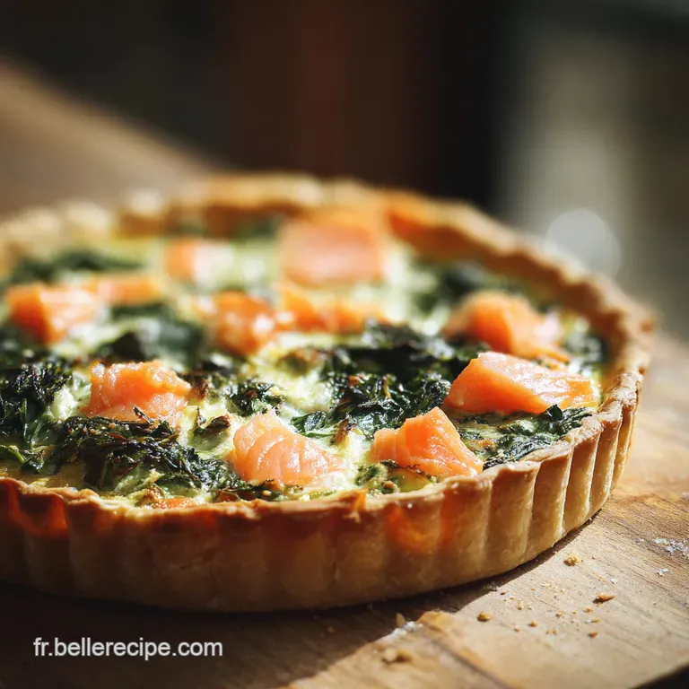 Tarte aux &Eacute;pinards et Saumon Fum&eacute; Le Classique R&eacute;invent&eacute;