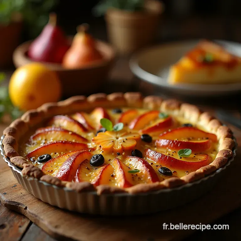 La Divine Tarte Bourgeoise Aux Figues Fra&icirc;ches Et Amandes Grill&eacute;es presentation