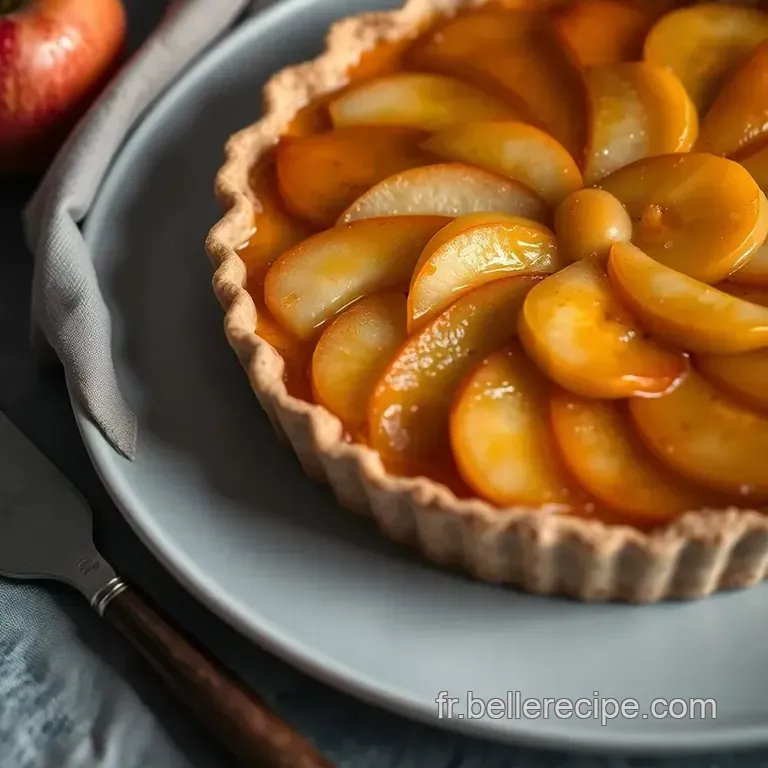 Tarte Aux Pommes Caram&eacute;lis&eacute;es Et &Agrave; La Cannelle presentation