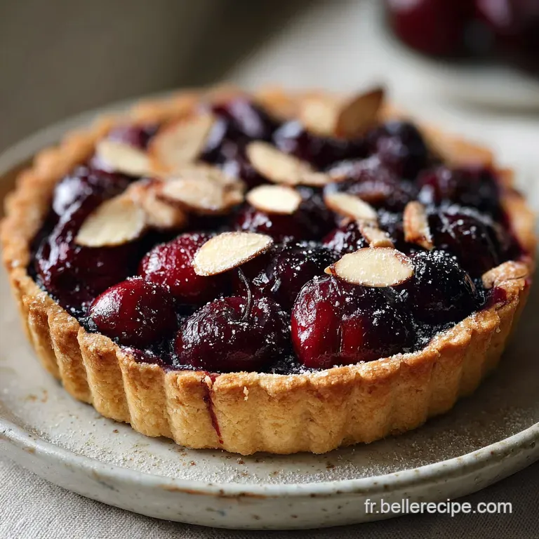 Tarte Cerises Amandes Maison