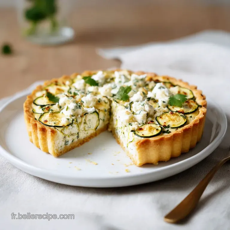 Tarte &Agrave; La Courgette Rustique Ch&egrave;vre Ricotta Maison presentation