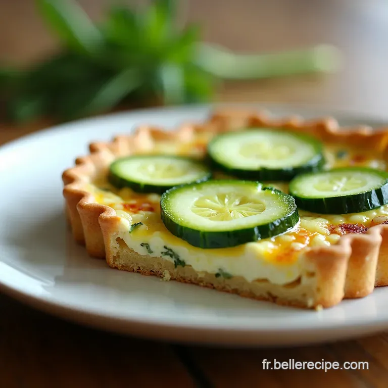 Tarte Fine Courgette Ch&egrave;vre Frais et Thym L&Eacute;vasion Gourmande et L&eacute;g&egrave;re