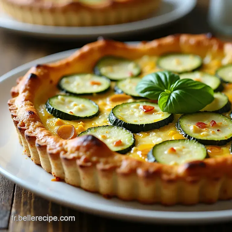 Tarte Courgettes Ensoleill&eacute;e au Ch&egrave;vre Frais