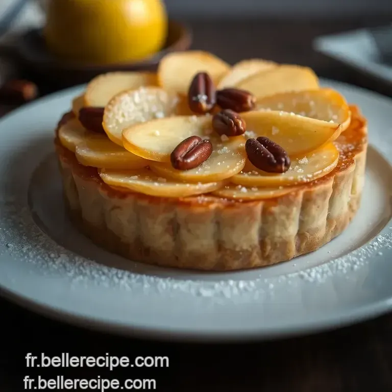 Tarte Feuillet&eacute;e Aux Pommes Et Amandes Ig Bas presentation