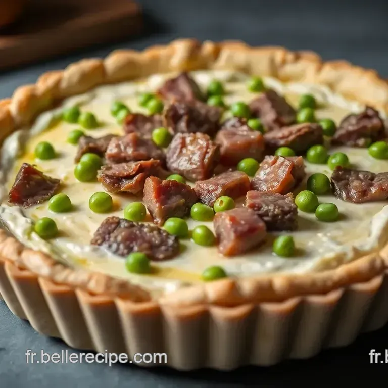 Tarte Fine au B&oelig;uf Hach&eacute; Ricotta Petits Pois et Menthe Fra&icirc;che