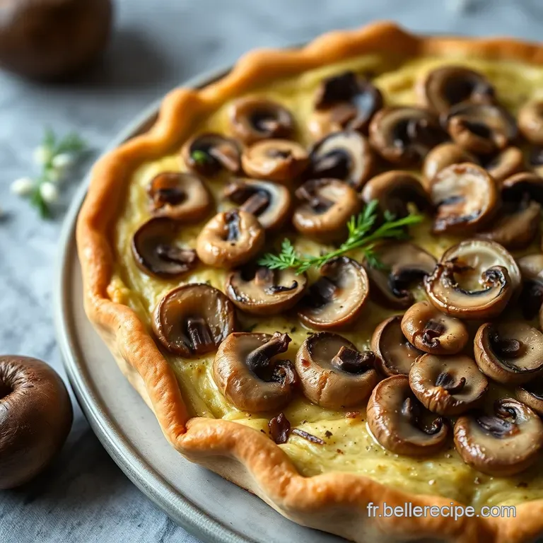 Tarte Fine aux Champignons Ch&egrave;vre et Herbes de Provence