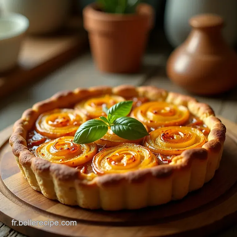 Tarte Fine Oignons Caram&eacute;lis&eacute;s Ch&egrave;vre Frais Miel presentation