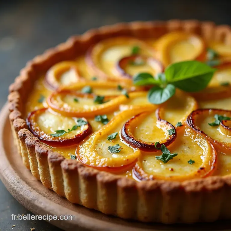 Tarte Fine Oignons Caram&eacute;lis&eacute;s Ch&egrave;vre Frais Miel