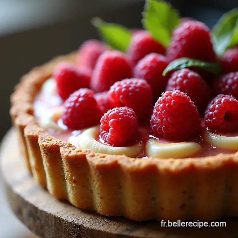 La Fugue Estivale Tarte Fine aux P&ecirc;ches M&ucirc;res Framboises Fra&icirc;ches