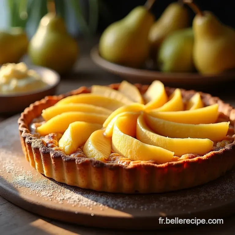 Tarte Poire Amandine Un Classique Revisit&eacute; presentation